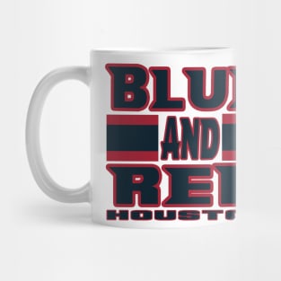 Houston LYFE Blue and Red True Football Colors! Mug